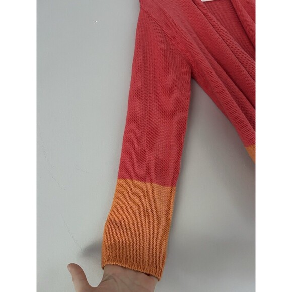 J. Jill Open Front Waterfall Cardigan Size Small Cotton Blend Fall - Picture 11 of 12